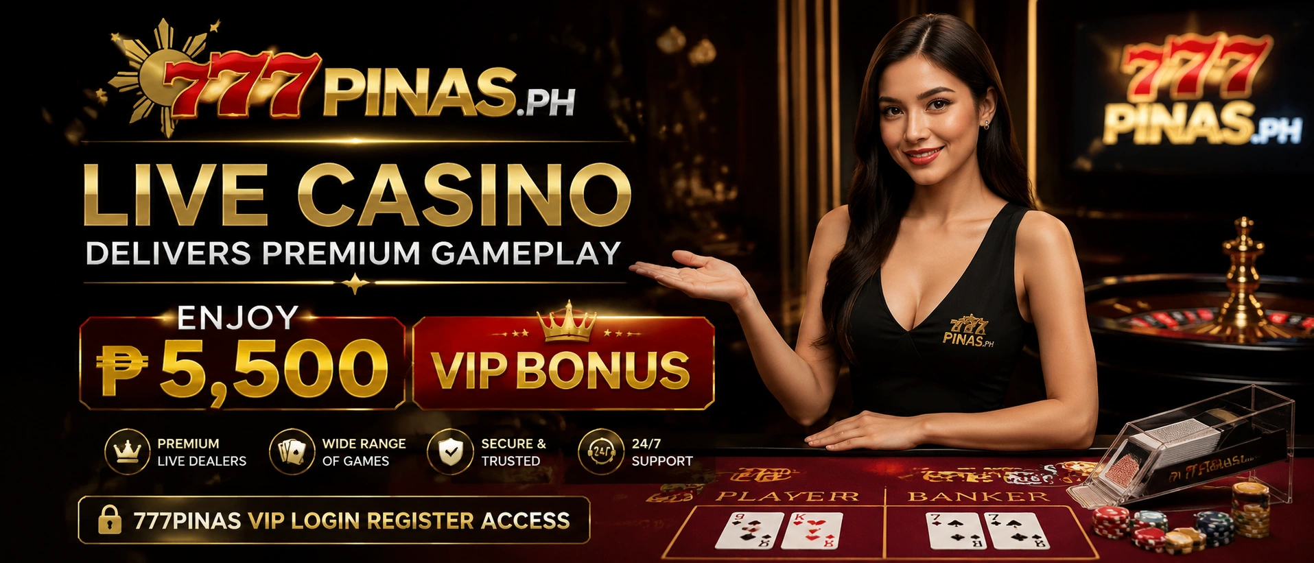 777PINAS Casino live casino banner