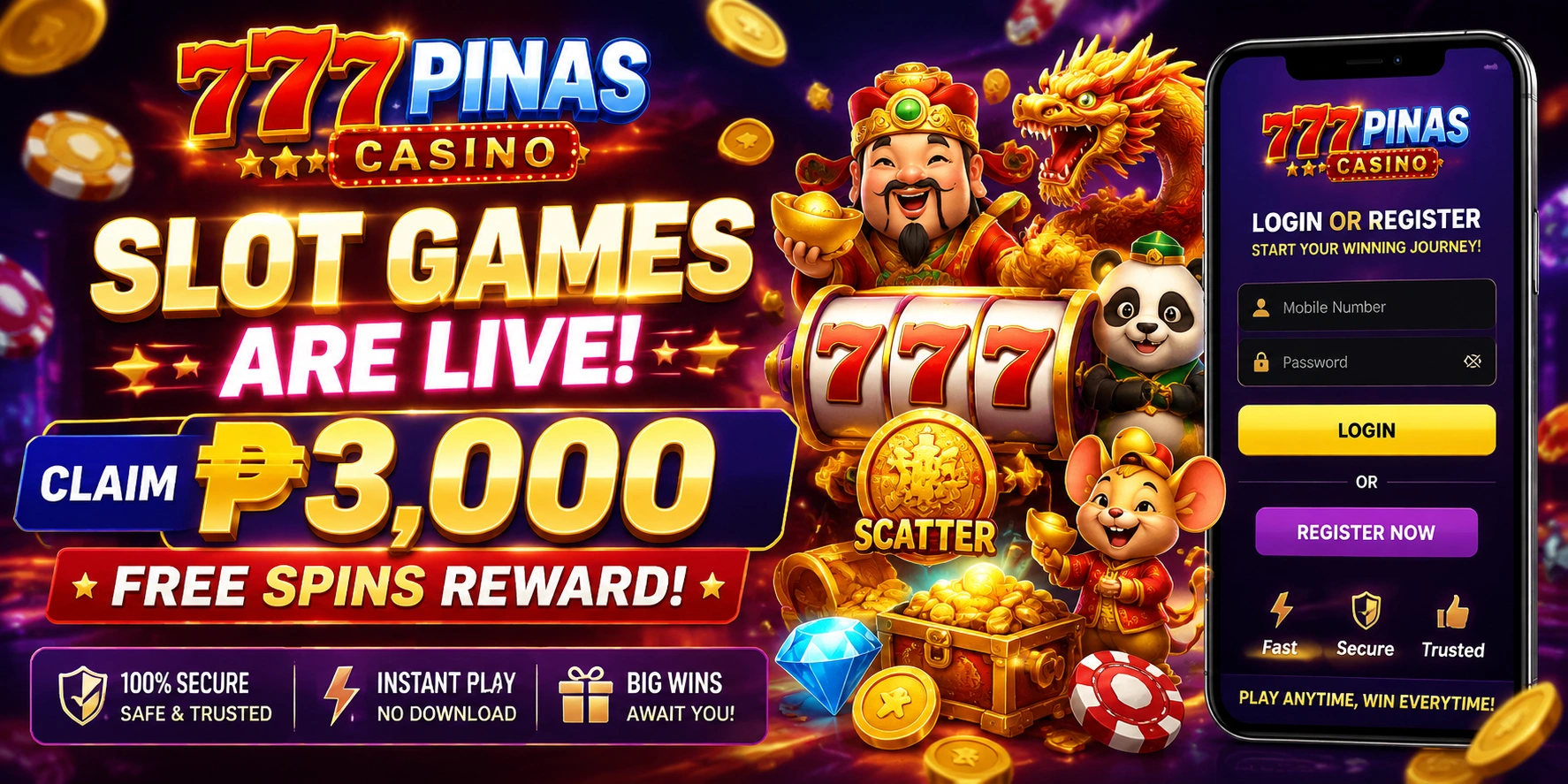 777PINAS Slots Machine extra visual one